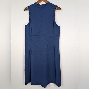 Title Nine Navy Halterneck Sleeveless Tank Dress Sz.L Sporty Travel Stretch